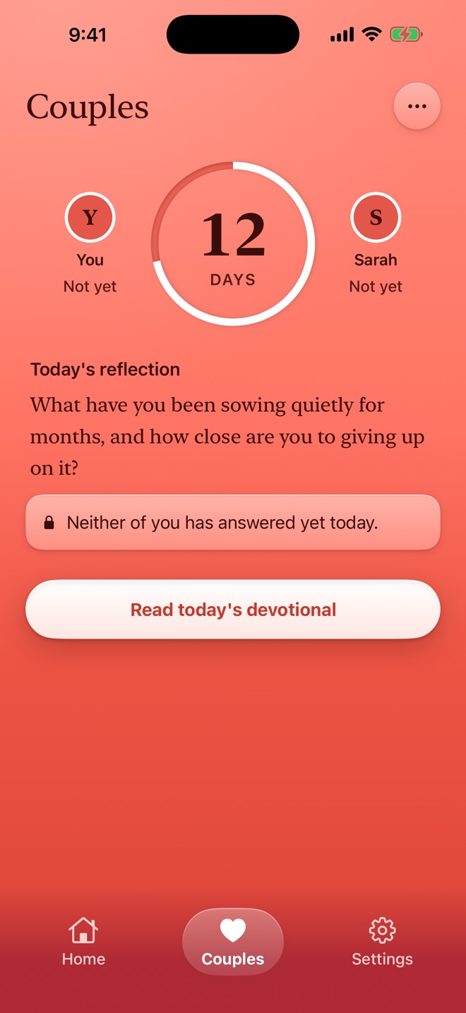 Couples screen before either of you has answered